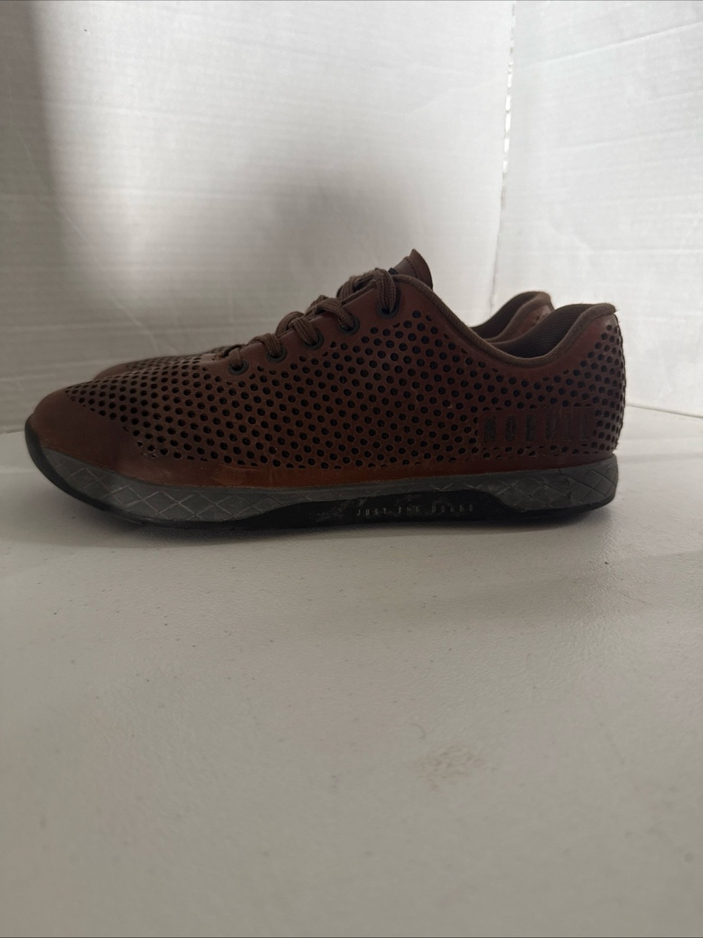NOBULL Brown Perforated Leather Trainer - Picture 6 of 15